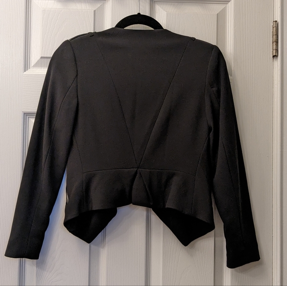 NWT 2/XS H&M Black asymmetrical lined blazer jacket - Picture 2 of 7